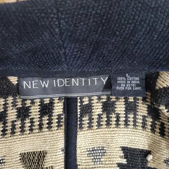 Vintage 1990s Aztec Southwest Cropped Open Front Jacket Large - Picture 4 of 5